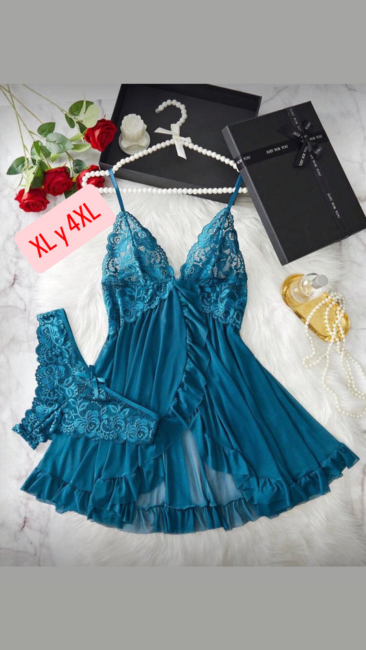 Babydoll turquesa XL