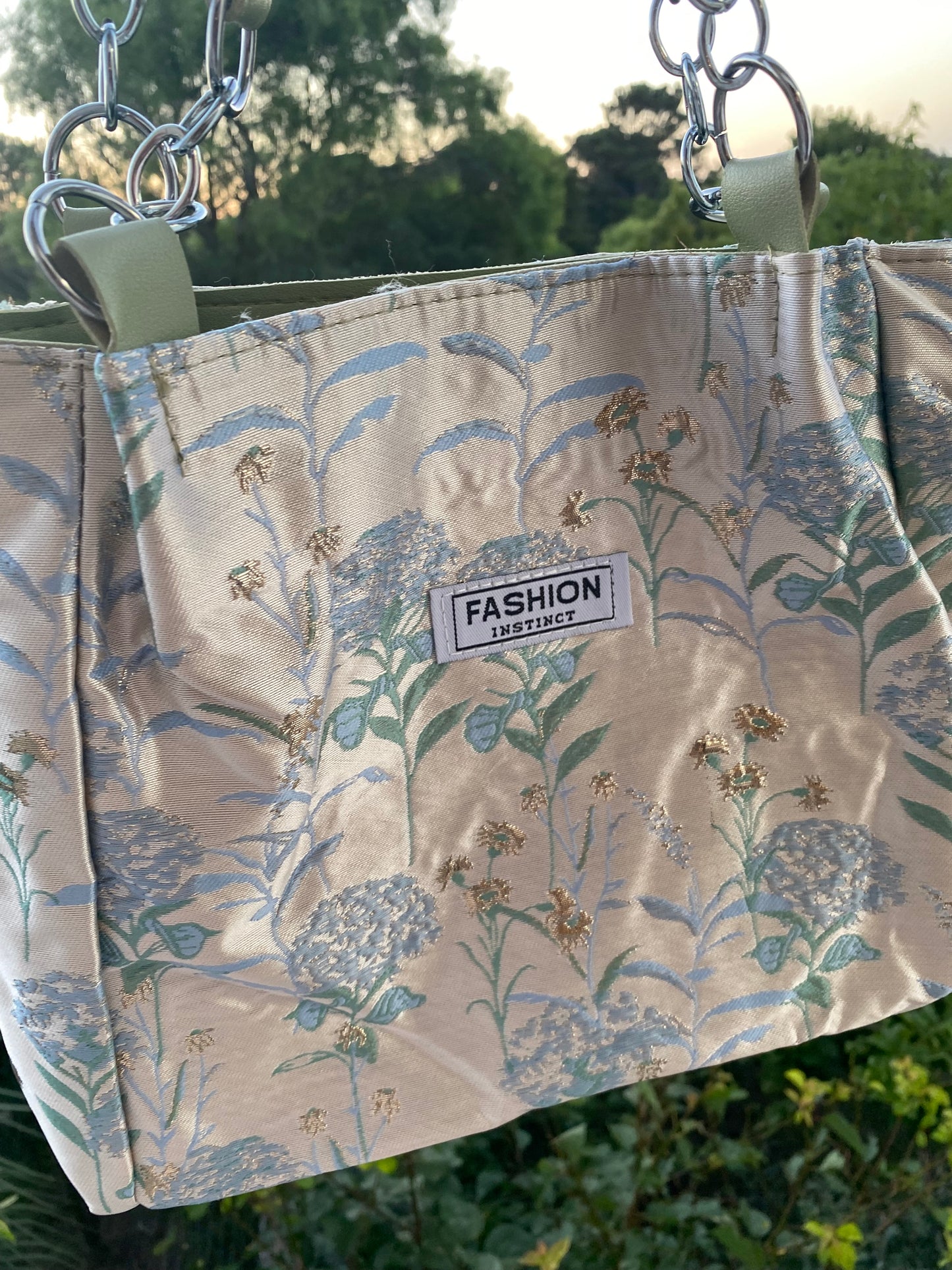 Bolso floral verde