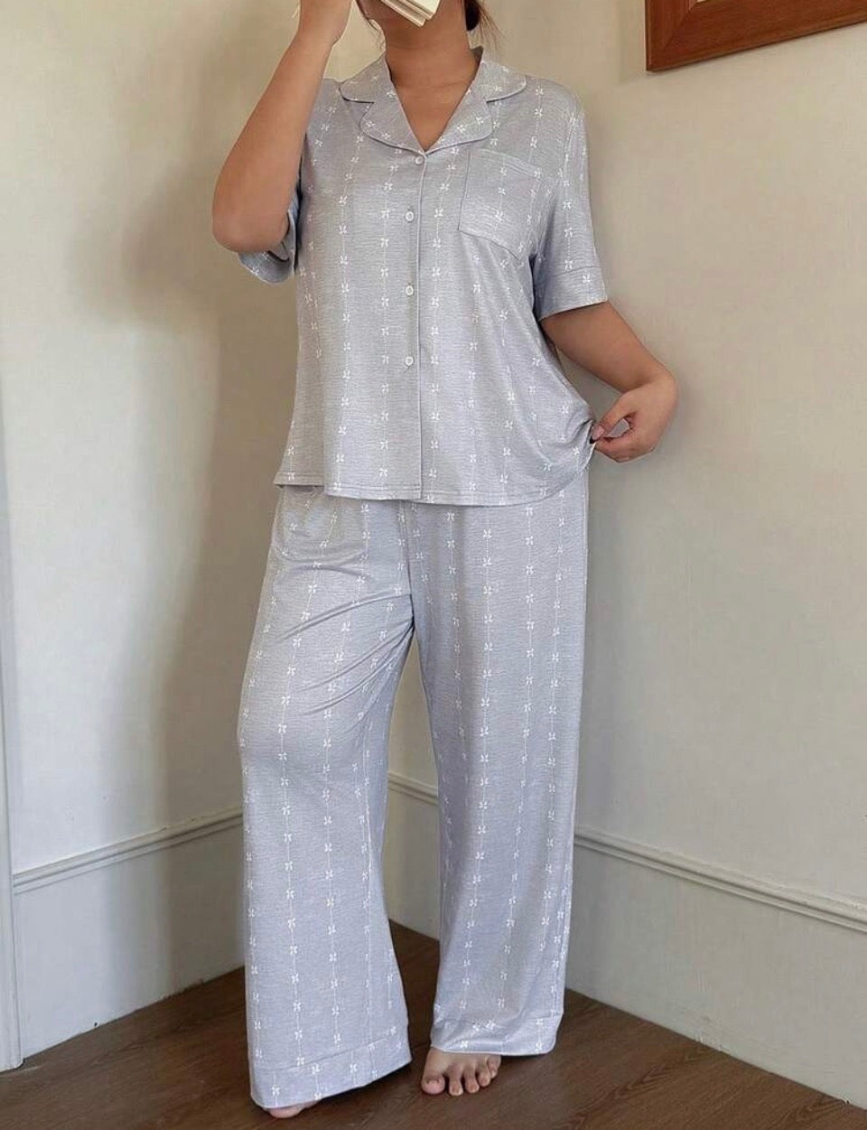 Pijama gris claro 2XL
