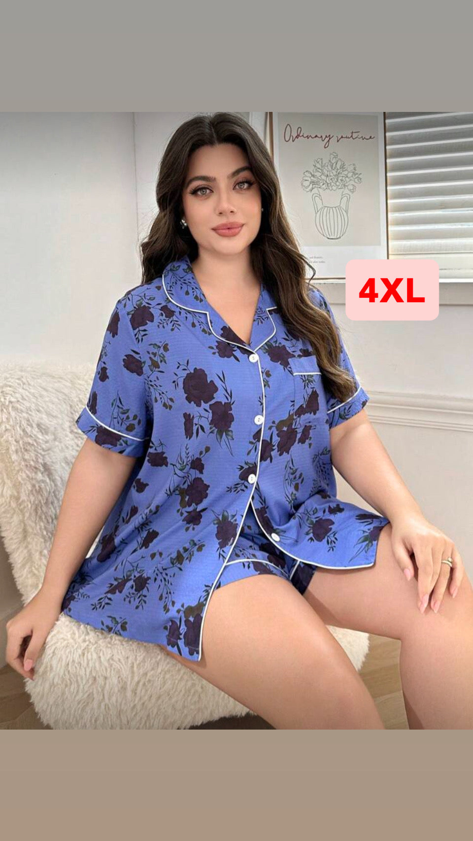 Pijama con short 4XL