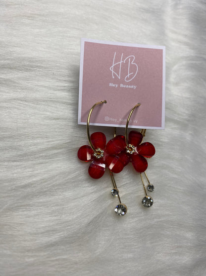 Caravanas Flor Varios Colores