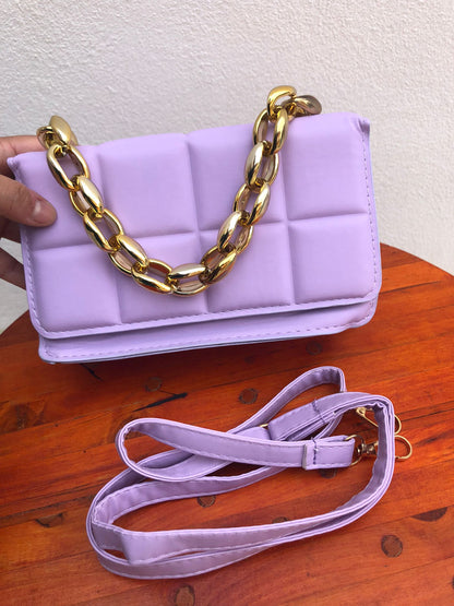 Cartera Chica Lila/Rojo