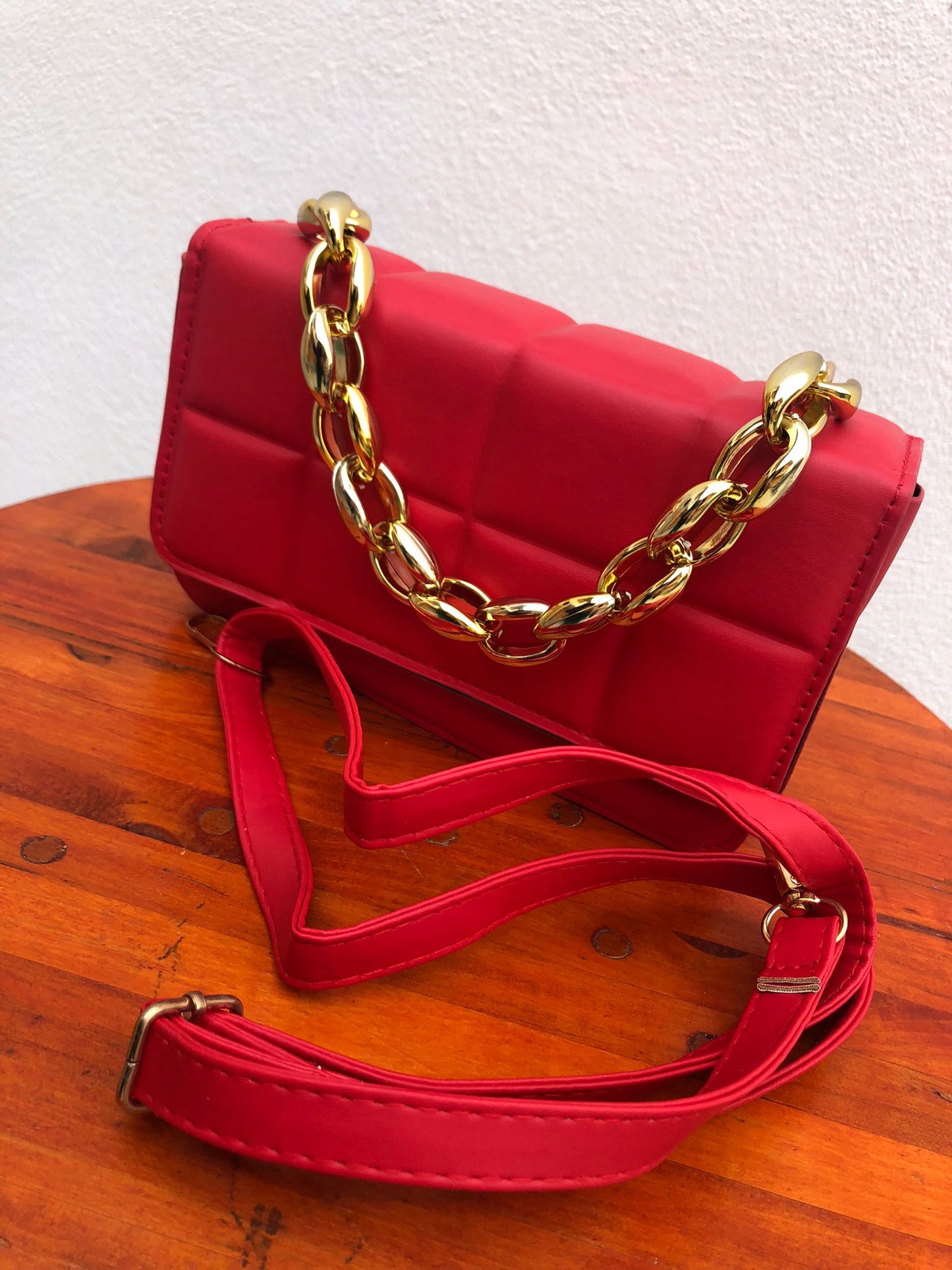 Cartera Chica Lila/Rojo