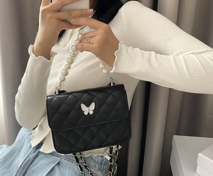 Cartera Mariposa con Perlas