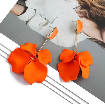Caravanas Petalos Varios Colores