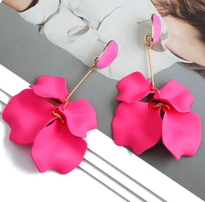 Caravanas Petalos Varios Colores